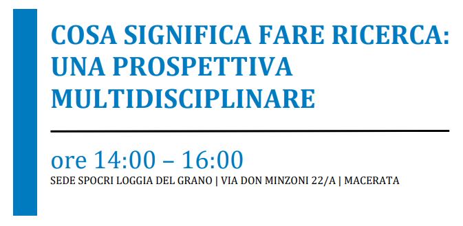 8 MARZO: NUOVO APPUNTAMENTO CON LA RICERCA MULTIDISCIPLINARE