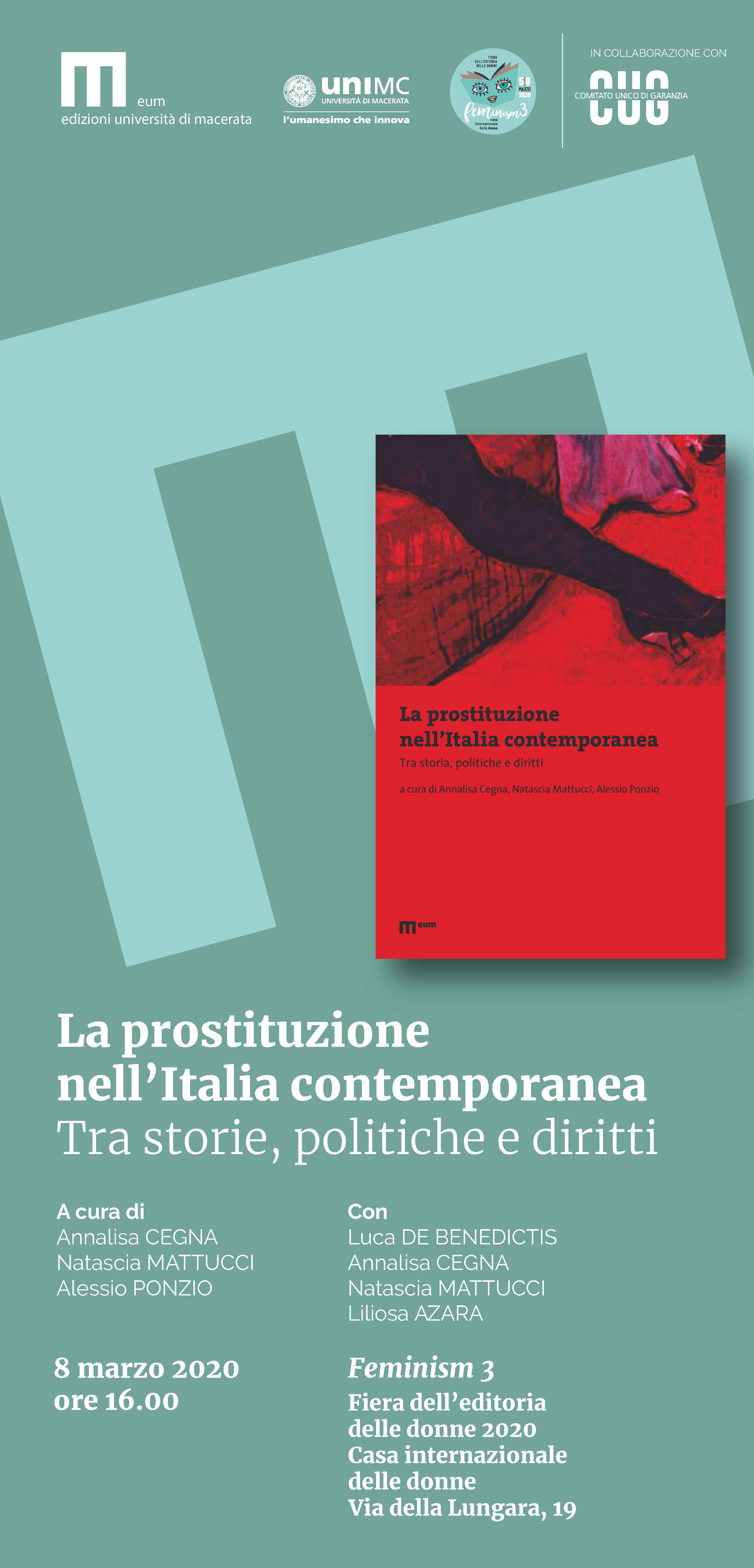 A "Feminism" presentazione del libro “La prostituzione nell'Italia contemporanea” a cura di Annalisa Cegna, Natascia Mattucci, Alessio Ponzio