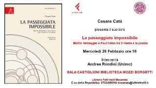 ANDREA RONDINI PRESENTA IL VOLUME DI CESARE CATA'