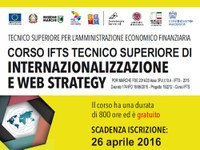 Corso gratuito IFTS “Tecnico superiore di internazionalizzazione e web strategy” (evento con crediti)