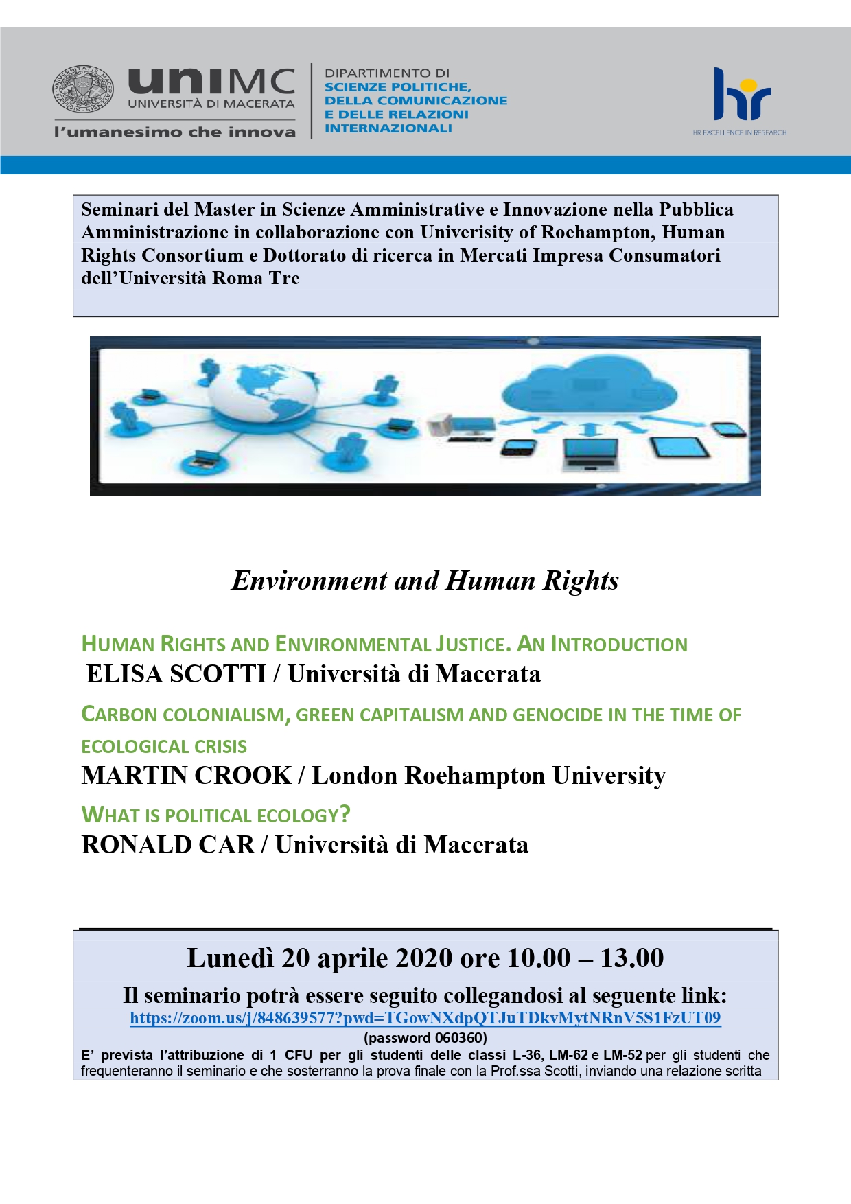 Ciclo seminari di Aprile:CARBON COLONIALISM, GREEN CAPITALISM AND GENOCIDE IN THE TIME OF ECOLOGICAL CRISIS