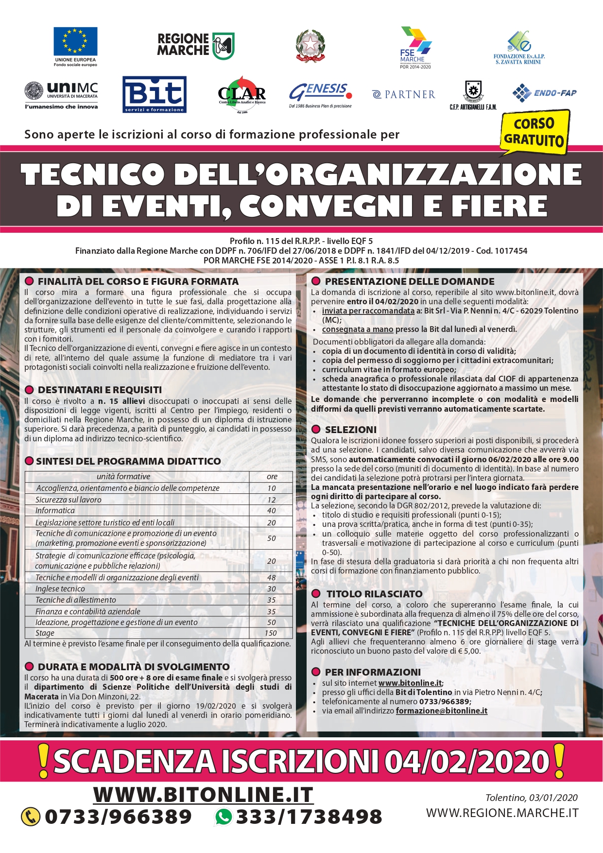 CORSO GRATUITO | Tecnico organizzazione eventi, convegni e fiere