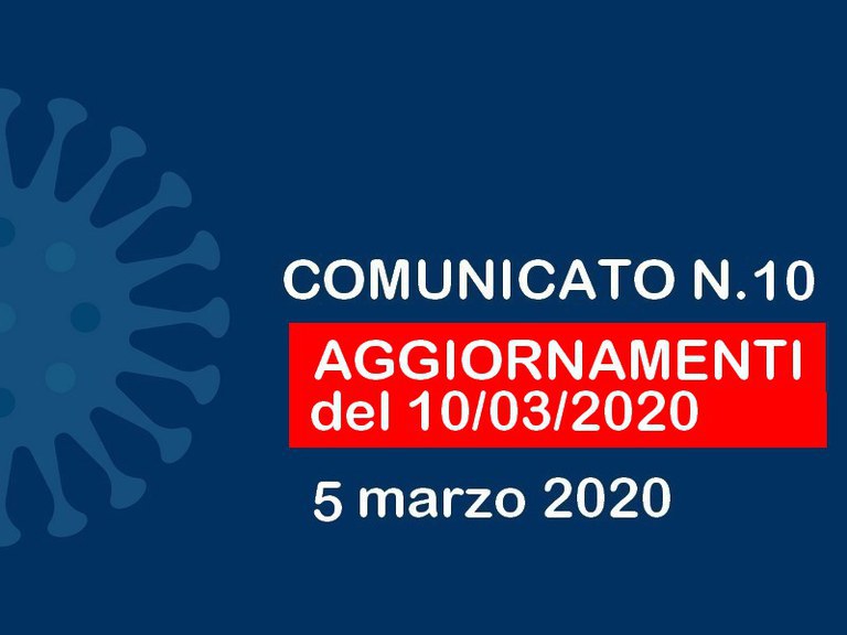 Misure e provvedimenti organizzativi (agg.10 marzo)