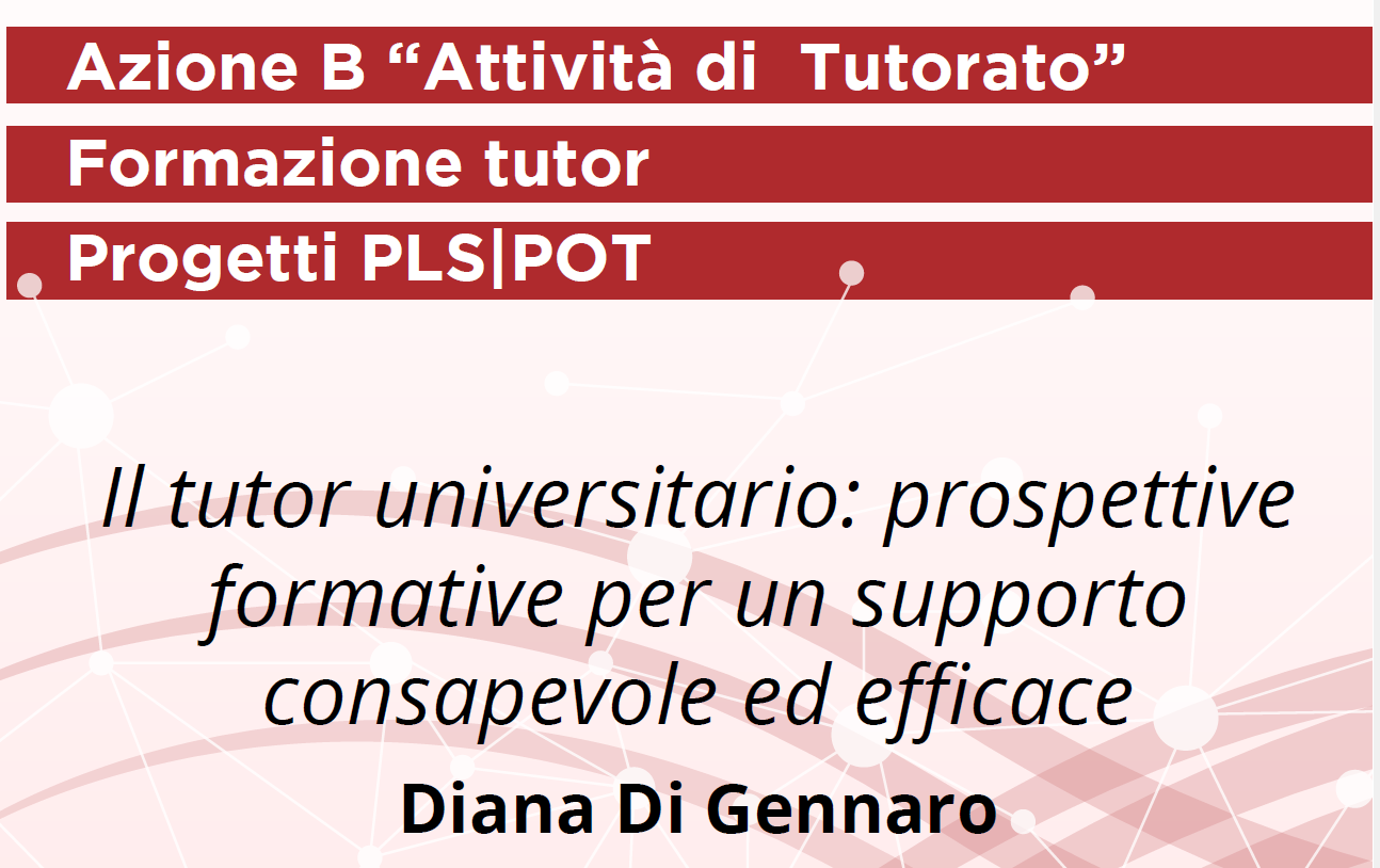 Progetti PLS|POT: evento formazione tutor