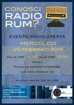 "RADIO APERTA". EVENTO PER CONOSCERE RADIO RUM (25 febbraio 2015)