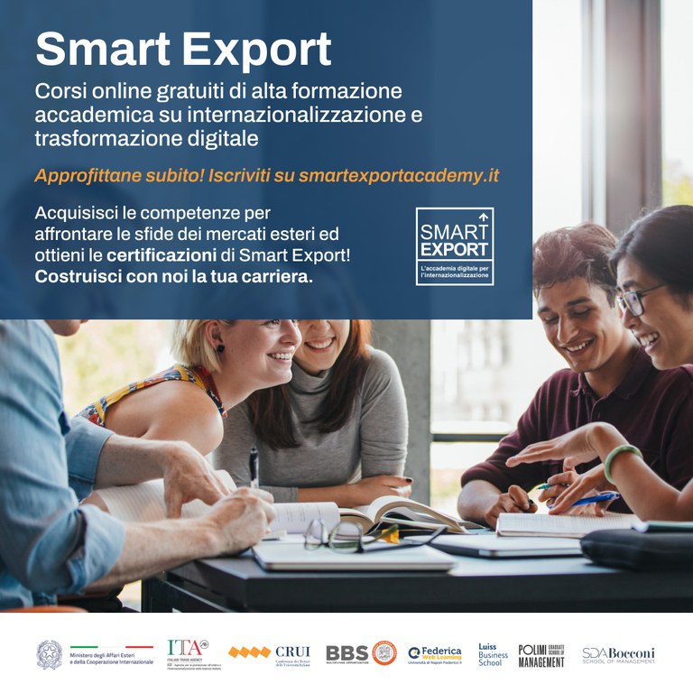 Smart Export, l'accademia digitale per PMI si apre agli studenti