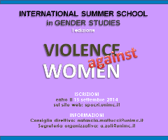 VIOLENCE AGAINST WOMAN: SUMMER SCHOOL IN GENDER STUDIES